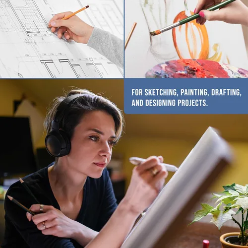 Vista 6 de U.S. Art Supply Tablero de dibujo de madera extragrande de 26" x 21", caballete de mesa ajustable para pintar y dibujar - Tablero de dibujo