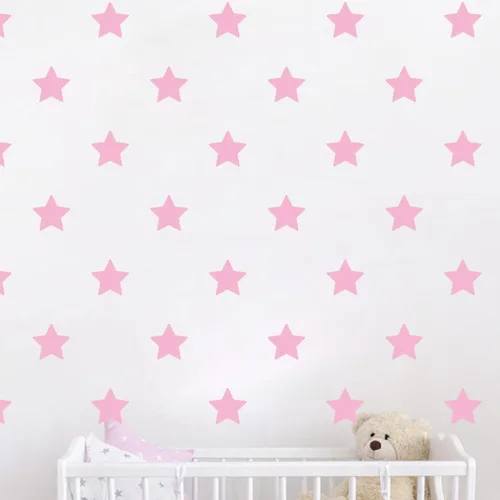 Vista 6 de Juego de 100 calcomanías de estrella para pared, removibles, despegar y pegar, decoración de vinilo para el hogar, dormitorio, sala de estar, Gris