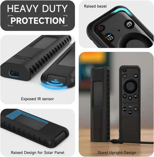 Vista 5 de Samsung - Funda de silicona para control remoto, compatible con televisores inteligentes Samsung 2023, 2024 (TM2360E, TM2361E) - A prueba de golpes