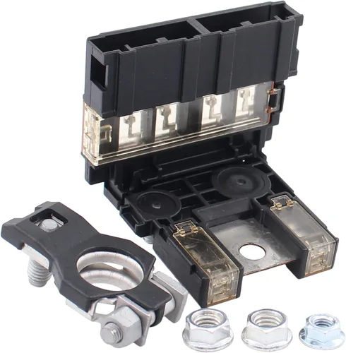MOTOKU Portafusibles de batería positivo y conector de terminal de batería para Nissan Frontier Pathfinder Xterra Armada Titan Infiniti M37 M56 Q70