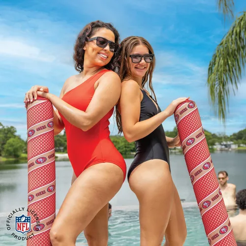 Vista 2 de BigMouth NFL 48” Inflatable Pool Noodle Officially Licensed NFL Fan Gear Soft Top Large Jumbo Float for Adults and Teens
