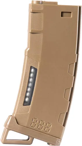Vista 9 de Lancer Tactical Airsoft M4 M16 Series Polímero 130 Capacidad Redonda Ventana Transparente Alta Velocidad MidCap Airsoft Magazine