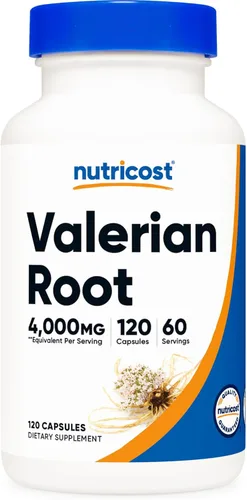 Nutricost Extracto de raíz de valeriana, 120 cápsulas para 60 porciones por botella, vegetariano, sin OMG y sin gluten