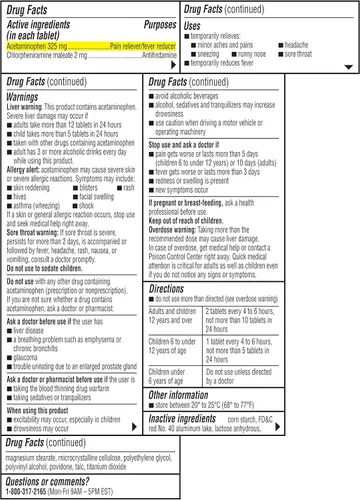Vista 3 de Coricidin HBP Tabletas para resfriado y gripe, 20 unidades (paquete de 4)