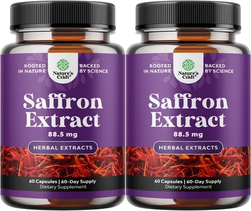 Vista 10 de Suplementos de extracto puro de azafrán – Cápsulas de extracto de flor de azafrán de azafrán para un buen estado de ánimo, apoyo al metabolismo