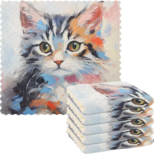 Vista 20 de ALAZA Juego de 6 paños de limpieza de cocina, paños de cocina con estampado de William Morris, paños de cocina súper absorbentes, sin pelusas