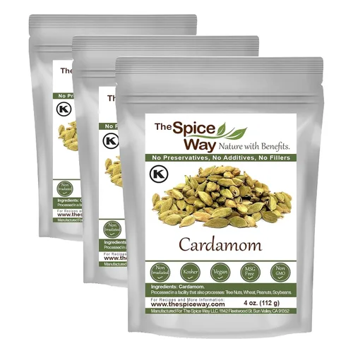 Vista 8 de The Spice Way vainas de cardamomo - (4 oz) vainas enteras de cardamomo verde kosher por OK