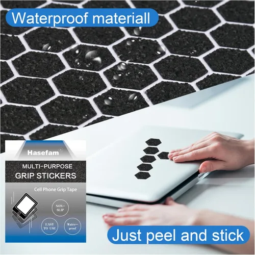 Vista 5 de 5 piezas de cinta de agarre para teléfono, calcomanías de agarre para dedos, kit de tracción adhesiva para fundas de teléfonos celulares, mouse