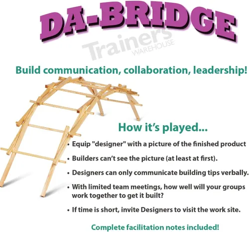 Vista 2 de Trainers Warehouse The Davinci Bridge Team Challenge - DaBridge™ Una divertida actividad de colaboración y formación de equipos Construye un