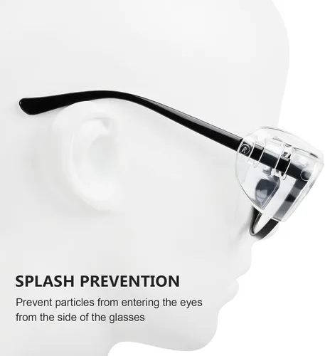 Vista 5 de YunTuo 22 pares de protectores laterales para lentes de ojos, gafas de seguridad con lado para protección ocular, se adapta a anteojos pequeños a
