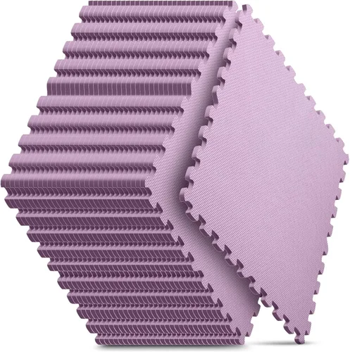 Vista 12 de Tapete de espuma EVA, estilo rompecabezas, baldosas conectables, para equipo de entrenamiento en casa y áreas de juego infantil, 24 x 24 x ½ Marrón