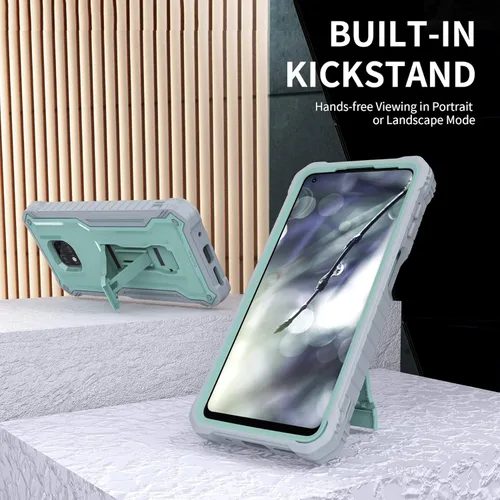 Vista 4 de DUOPAL Funda para Motorola Moto G Power 2021, protección de grado militar a prueba de golpes con protector de pantalla HD de vidrio templado