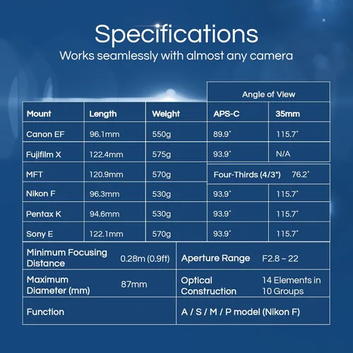 Vista 6 de Lente ultra de gran angular Rokinon – 14 mm F2.8