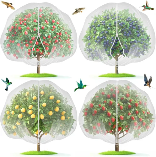 Vista 10 de Barrera de plagas de red de jardín: 10'x50' Red fina para protección del jardín, cubierta de hilera de cama elevada, mosquitera de malla