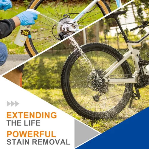 Vista 6 de Kit de limpieza de cadena de bicicleta: incluye limpiador de cadena de bicicleta, lubricante de cadena de ciclismo, herramienta de cepillo limpiador