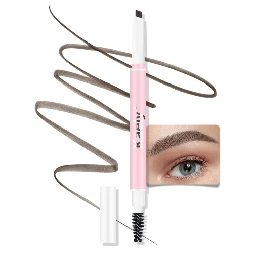 Vista 14 de AMY'S DIARY Lápiz retráctil de cejas Balck de 3 piezas, cepillo de cejas de doble cara, punta fina, formas, define, rellena maquillaje para cejas