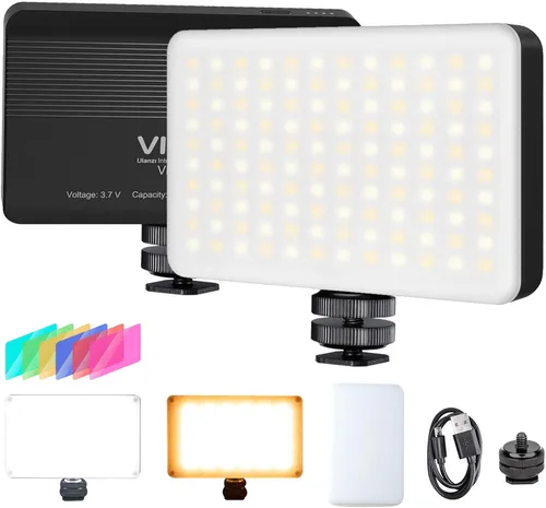 Vista 9 de ULANZI VL100X - Luz para selfie, luz de cámara de video LED, panel de luz portátil con clip para cámara/teléfono/portátil/tableta/computadora, 2000