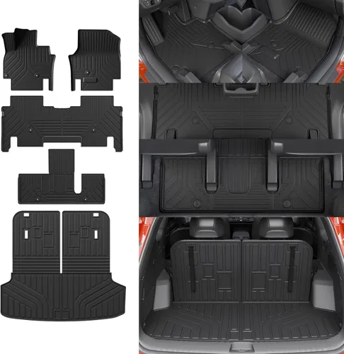 Vista 11 de Alfombrillas Compatibles con Dodge Durango 2016-2025 2026 de 6 Asientos, Alfombrilla de Carga, Protector para Asiento Trasero, Forro para Maletero