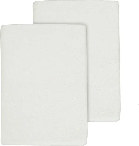 Vista 2 de Protector de almohada todo en uno de tela de toalla suave reciclada, resistente al agua, tamaño King, paquete de 2, color blanco