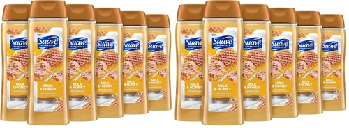 Vista 10 de Suave Gel de baño hidratante, con leche y miel y extracto de vitamina E, sin parabenos, sin ftalatos, 18 onzas, paquete de 6