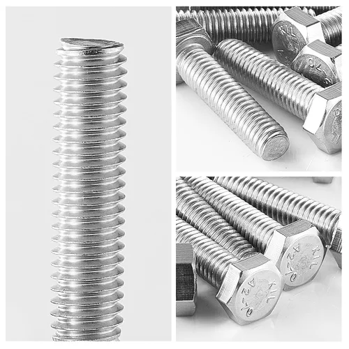 Vista 7 de M4-0.7 x 6mm Tornillos de cabeza hexagonal de servicio pesado, tornillos de cabeza hexagonal, acero inoxidable 304, rosca completa métrica, acabado