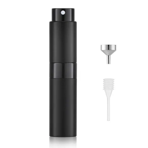 Vista 11 de LISAPACK Botella de spray de perfume de 8 ml con atomizador para viajes, dispensador de colonia recargable vacío, rociador portátil (Azul)