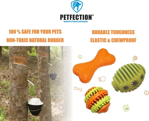Vista 4 de PETFECTION Juguetes masticables para perros, paquete de 3, juguetes para perros para masticadores agresivos de razas grandes, limpieza de dientes