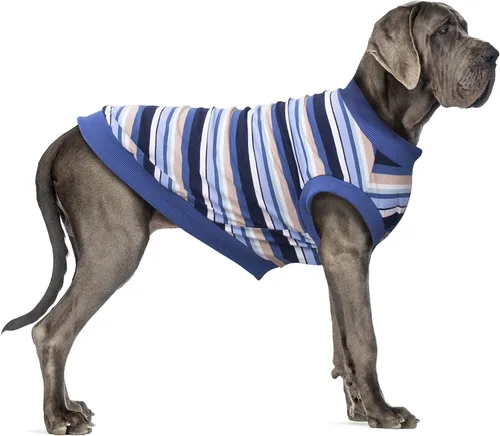 Vista 36 de Camisetas a rayas para perros medianos, ropa sin mangas, camiseta sin mangas, chaleco para Schnauzer, Shiba Inu, rojo, grande
