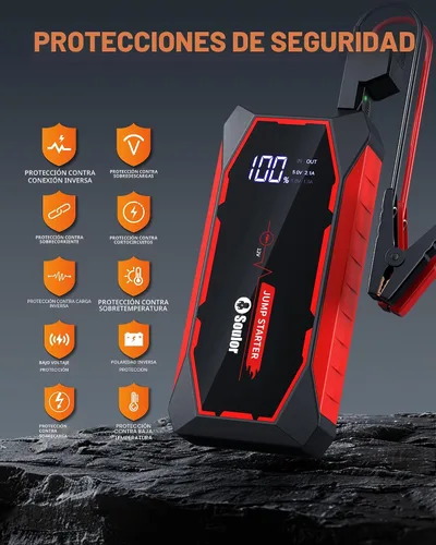 Vista 7 de Jump Starter 7000A Paquete de baterías de arranque de coche 7000A con bolsa de almacenamiento