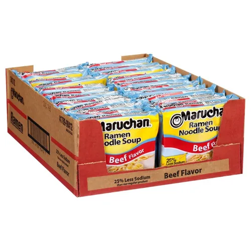 Vista 12 de Maruchan Ramen con sabor a limón, chile y camarón, 3.0 oz, paquete de 24