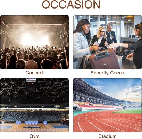 Vista 6 de Telena Bolsa bandolera transparente, cangurera transparente aprobada para estadios, bolsa cruzada para mujer, bolsa de pecho transparente resistente