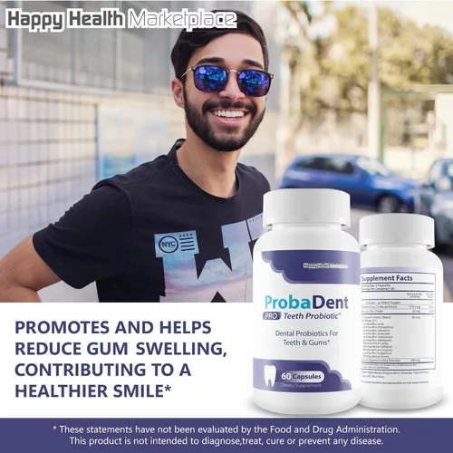 Vista 6 de Proba Dent Pro Dental Probiotic - Nuestros mejores probióticos dentales para el cuidado dental - Probióticos orales para dientes y encías