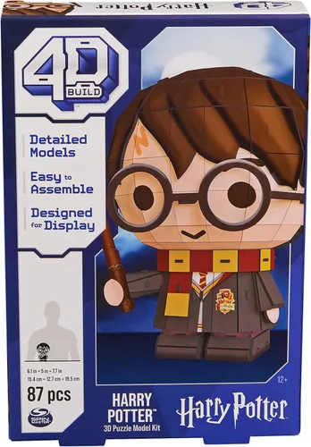 Vista 8 de 4D Build, Kit de modelo de rompecabezas 3D de personajes de Harry Potter, 87 piezas, regalos de Harry Potter, decoración de escritorio, juguetes
