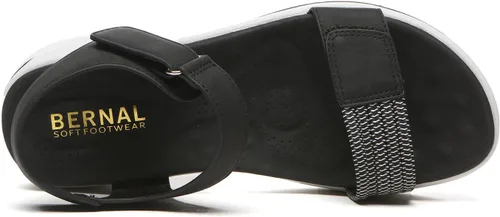 Vista 4 de Bernal Sandalias de moda para mujer, cómodas, transpirables, ajustables, atléticas, deportivas, para exteriores