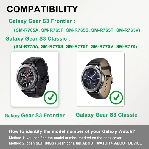 Vista 2 de Batería de repuesto para Galaxy Gear S3 Frontier & Gear S3 Classic, EB-BR760ABE Batería compatible con Samsung Gear S3 Frontier y Gear S3 Classic