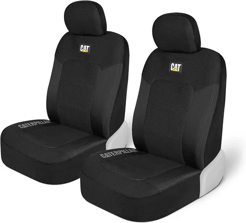 Vista 16 de Fundas de asiento para coches, camiones y SUV Cat MeshFlex – Fundas de asiento grises para asientos delanteros, protectores de asiento de camión