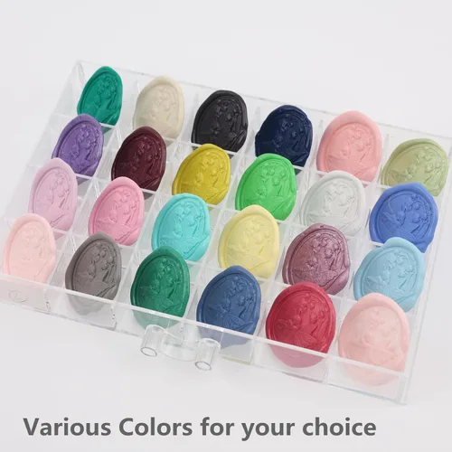 Vista 9 de 20 barras de sellado de cera para pistola de pegamento para invitaciones de boda, sellado de letras de sobre (20, azul bebé)