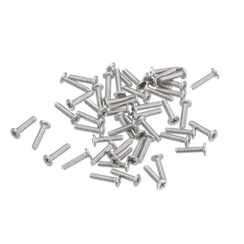 Vista 72 de uxcell M1-0.010 x 0.079 in, 100 tornillos de cabeza plana redonda de acero inoxidable 304 Phillips Drive Machine Tornillos de fijación de hardware