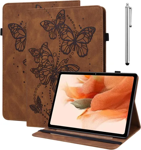 Vista 12 de Funda para Amazon Kindle Fire Max 11 (13ª generación, versión 2023) de 11 pulgadas, piel sintética, con soporte de mariposa en relieve, con lápiz