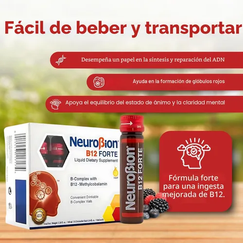 Vista 4 de Neurobion B12 Forte 10 viales x 10 ml (el embalaje puede variar)