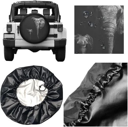 Vista 15 de Cactus Floral Plantas Suculentas Naturaleza Cubierta de Llanta de Repuesto Protector de Rueda A Prueba de Polvo Cubierta de Neumático de Rueda Para