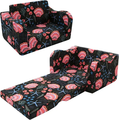 Vista 33 de MeMoreCool Silla Infantil 2 en 1, Sofá Cama Plegable para Niños, Beige (Edades 1-3) – Silla de Terciopelo que se Extiende a Sofá-Cama Espuma