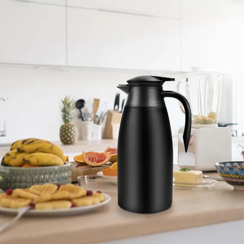 Vista 5 de Jarra de café de 70 onzas con aislamiento térmico de acero inoxidable para café, agua caliente, té, bebidas calientes, mantiene 12 horas calientes