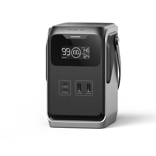 EF ECOFLOW TRAIL 200 DC Estación de Energía Portátil, Batería LiFePO4 de 192Wh, Generador Solar, Salida DC de 220W, Banco de Energía Compacto para