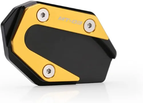 Vista 5 de Soporte de pie para motocicleta, ampliador lateral, soporte de extensión compatible con Yamaha MT03 MT-03 2014-2019 (negro)