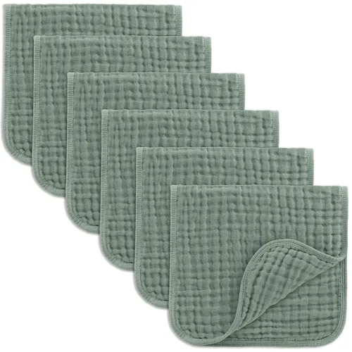 Vista 74 de Comfy Cubs - Paquete de 10 trapos de muselina para eructos, 20 x 10 pulgadas, grandes, de 6 capas, ultra absorbentes, 100 % algodón para babero