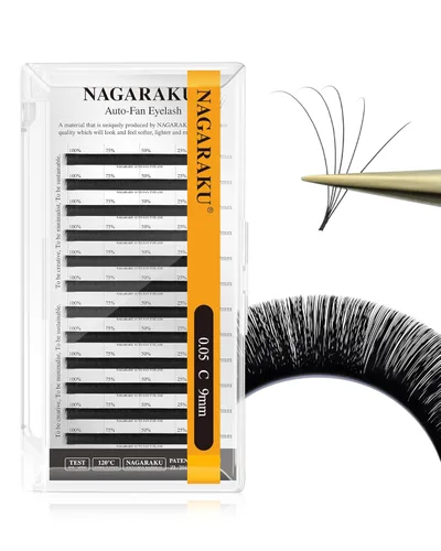 Vista 66 de NAGARAKU Easy Fan - Extensiones de pestañas de volumen de 0.001 in, rizo CC, bandeja mixta de 0.315 a 0.59 pulgadas, bandeja mixta de visón