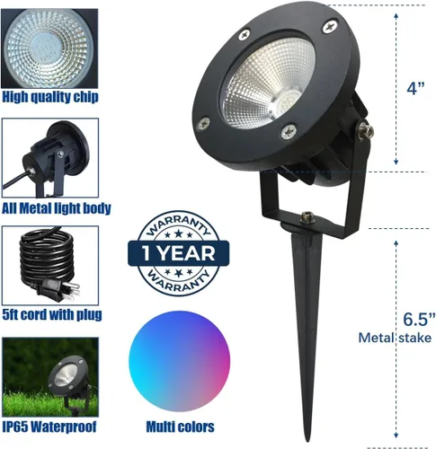 Vista 7 de Proyector LED de 25 W de color para exteriores con iluminación estroboscópica, luces RGB impermeables para patio, árbol, casa, Halloween, Navidad