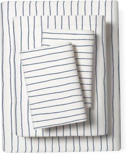 Vista 19 de MakeMake Organics Juego de sábanas orgánicas tamaño individual (3 piezas) de algodón orgánico con certificación GOTS, 300 hilos, satén suave, 1