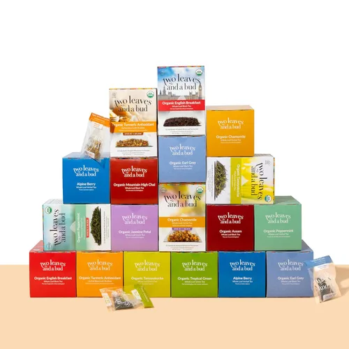 Vista 5 de Two Leaves and a Bud Alpine Berry - Bolsas de té de hierbas, naturalmente sin cafeína, té de hierbas de hoja entera con hibisco en sobres